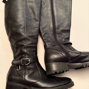 Tesori Leather Boots Size 7 Wide Calf
